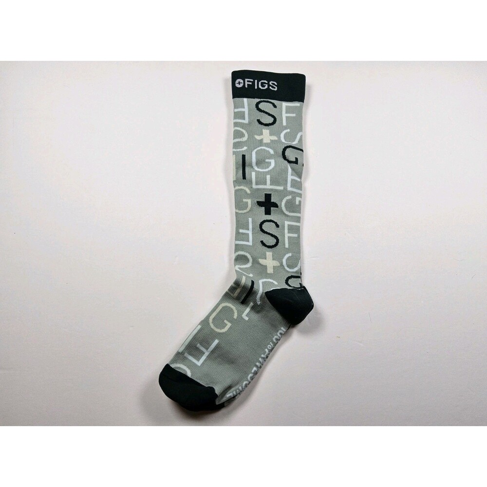FIGS Compression 100% Awesome Medical Nurse Pink Socks Size L